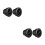 4Pièces Ventilation Ajustable Noire ABS Pour 6