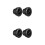 4Pièces Ventilation Ajustable Noire ABS Pour 5