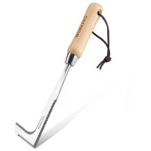 WORKPRO 30cm Weed Removal Tool with Wood Handle, Serrated Edge Weed Puller, Weed Remover Tool with Stainless Steel, Garden Tools for Gardening Moss a