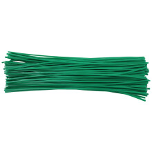 fiXte 100 x Garden Ties Flexible Twist Sticks Soft Plastic Coated Wire Plant Shrub Supports Green 6" Length