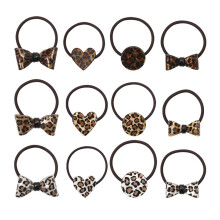 12Pcs Elastic Leopard Hair Ties Hair Bands for Women Ponytail Holder