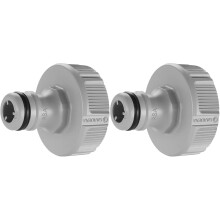 Gardena tap Connector 33.3 mm (G 1 inch): Adapter for Connecting a Water Hose, Anti-Splash Technology, Frost-Proof, Original System, Packed Loose (18