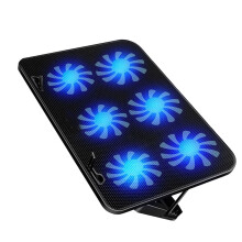 2Pièces Refroidisseur Pour Ordinateur Portable 6 Ventilateurs Noir