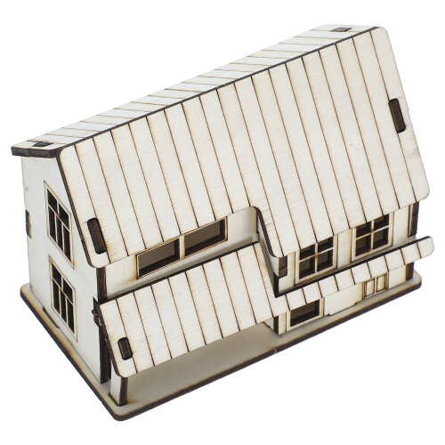 4Pièces Mini Maison En Bois Beige À Monter Pour Décor Intérieur 2
