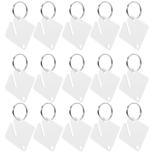 60Ensembles Porte-Étiquettes Clés Blanches Résistantes
