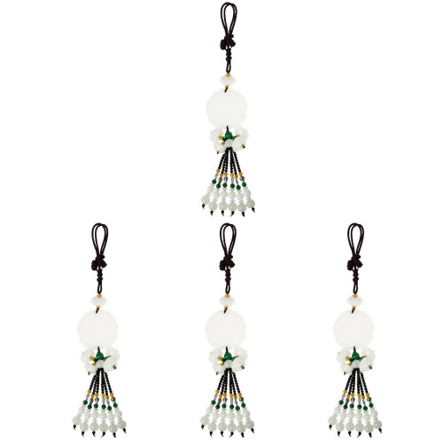 4Pièces Porte-Clés Pendentifs Jade Décoratifs Pour 1