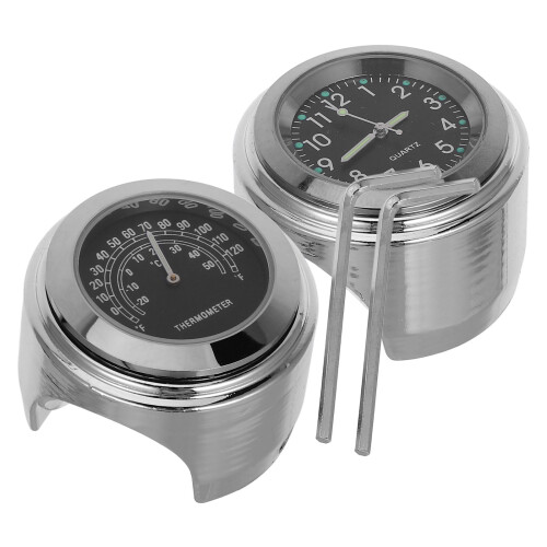6Pièces Horloges Thermomètres Noir Simples À Installer