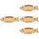 4Pièces Assiettes Poisson Créatives Rose Gold Utilisation Maison 7