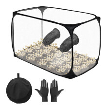 Still Air Box - 90x60x60cm Foldable Transparent Mushroom Grow Tent Kit, Mushroom Growing Kit Box with Gloves, Portable Mushroom Grow Bag for Mushroom