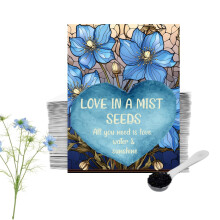 Blooming Memories 100 x Funeral Seed Packets with Love in A Mist Seeds/Funeral Favours for Guests to Grow Funeral Flowers/Perfect Funeral Decorations