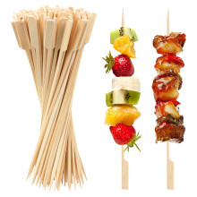 ANTETOK 100 Pieces Bamboo Skewers 25cm, Premium Food Grade BBQ Skewers Bamboo Cocktail Sticks for Finger Food, Kebab, Canape, Marshmallow, Fruit and