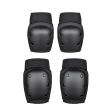 2Ensembles Protections Sport Enfants Noir PVC Ventilation