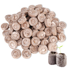 bssmmai 100pcs Seed Starter Pods Coir Pellets 30mm for Seedlings, Compressed Coconut Soil Pellets Garden Plant Seed Starter Kit for Vegetable Flower