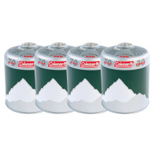 Coleman C500 Gas Cartridge 4-Pack, valve cartridge with screw valve,