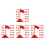 120Pièces Ensemble Mini Drapeaux Rouges Plastique Figurines Décor 7