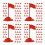 120Pièces Ensemble Mini Drapeaux Rouges Plastique Figurines Décor 8