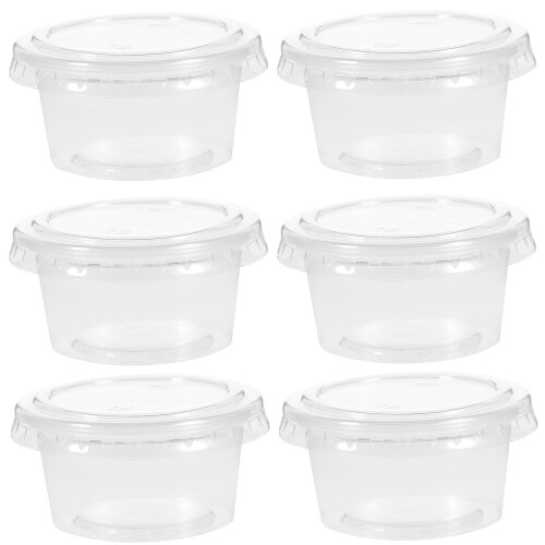 500Pièces Coupes Portion Transparentes À Usage Unique Couvercles