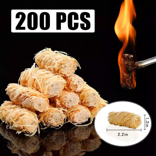200 Firelighters - Natural Firelighters | Fast lighting & Odourless, Fire Lighte 2