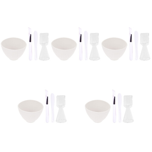 5Ensembles Kit Bol Silicone Pour Masques Faciaux Et Spa 2