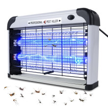Fly Zapper Electric, Fly Killer,20W UV Indoor Electric Bug Zapper - Powerful 3000V Grid Electronic Bug Catcher for Bedroom, Living Room and Kitchen