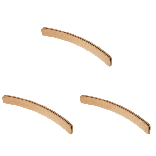 3Pièces Support Cartes Bois Jeu Familial Marron Clair 2