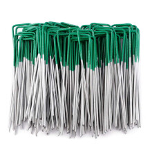 Artificial Grass Turf U Pins Galvanised Metal Pegs Staples Weed Garden Bevelled (U pins, 20, pegs)