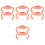 8Pièces Poignées Bébé En Silicone Rose Pour 5