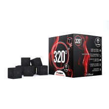 320 Premium Shisha Coconut Charcoal Coal (26mm Cube) for Hookah BBQ - 1 kg - 64