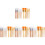 48Pièces Ensemble Pinceaux Miniature Bois Nylon Couleurs Assorties 4