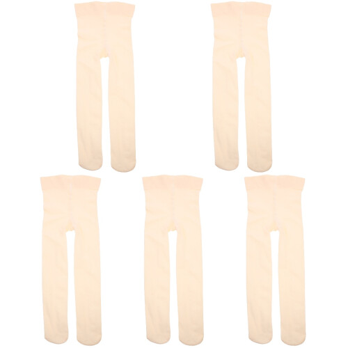 5Paires Collants Ballet Beige Nylon Facile À 2