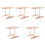 5Pièces Porte-Pâtes En Bois Orange Réutilisable Séchage À 5