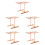 5Pièces Porte-Pâtes En Bois Orange Réutilisable Séchage À 8
