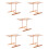 5Pièces Porte-Pâtes En Bois Orange Réutilisable Séchage À 10