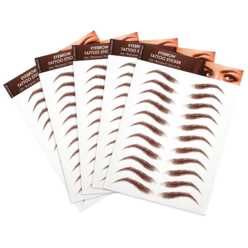 Waterproof Eyebrow Stickers Brown Simulation Makeup Eyebrow Kit 1