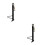 2Pièces Réglable Aluminium Noir Accessoire 6