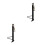 2Pièces Réglable Aluminium Noir Accessoire 9