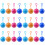 24Pièces Imperméables Ponchos Multicolores Pliables 7