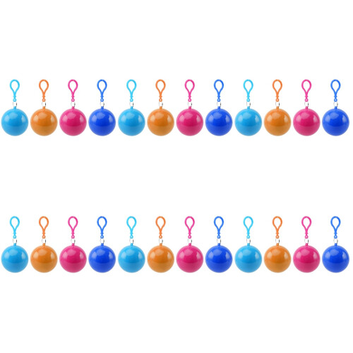 24Pièces Imperméables Ponchos Multicolores Pliables 1