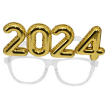 2Pcs Stylish Pc 2024 Sunglasses Golden Party Supplies Photo Props