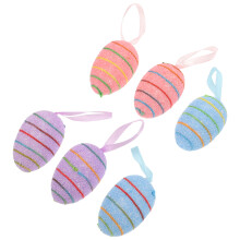 24Pcs Easter Egg Hanging Ornaments Foam Decor for Festival