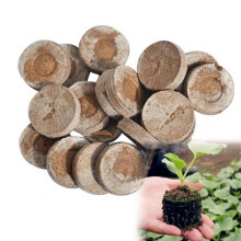 IME Compressed Coconut Soil Pellets Seed Starter Pellets Coir Plugs Pack of 40 Natural Coco Coir Seed Compost Pellets for Seedlings Seed Propagation