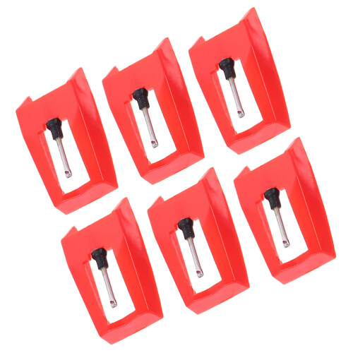 18Pcs Red Plastic Stylus Needle Replacement for Record Player Durable 1
