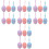 24Pcs Easter Egg Hanging Ornaments Foam Decor for Festival 4
