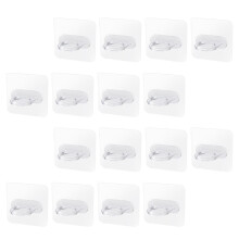 48Pcs Clear Adhesive Wall Hooks Multipurpose Bathroom and Kitchen Rack