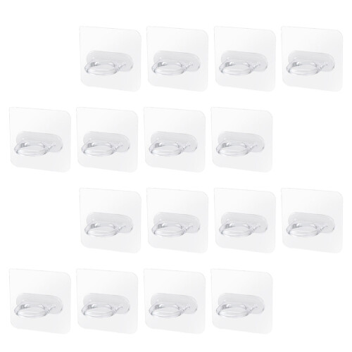 48Pcs Clear Adhesive Wall Hooks Multipurpose Bathroom and Kitchen Rack