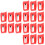 18Pcs Red Plastic Stylus Needle Replacement for Record Player Durable 8