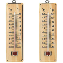 Wall Thermometer for Indoor and Outdoor Use (Pack of 2) Measure Room Garden Greenhouse Office Temperature Measures Fahrenheit and Centigrade Dual Sca