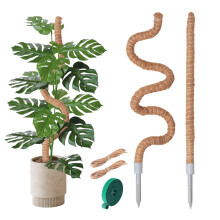 HuiCloud 2 Pack Moss Poles,120cm/60cm Bendable Plant Stakes Moss Pole for Monstera, Potted Indoor Climbing Plants DIY,Coco Coir Pole Plant Sticks Sup