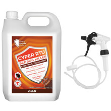 Bed Bug Killer Spray 2.5L Cyper RTU - Effective Bed Bug and Insect Treatment, Fast-Acting Formula for Living Spaces and Home Use, Non-Staining and Lo