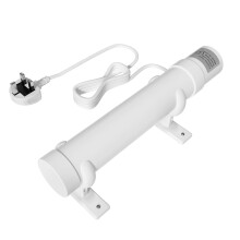 BrightArk 1FT Tubular Heater with Thermostat, 60W Wardrobe for Greenhouse Shed Airing Cupboard AC220-240V - Mounting Brackets Included